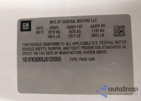 2018 Chevrolet Camaro Zl1 из США, поврежденный, VIN 1G1FK3D65J0125056